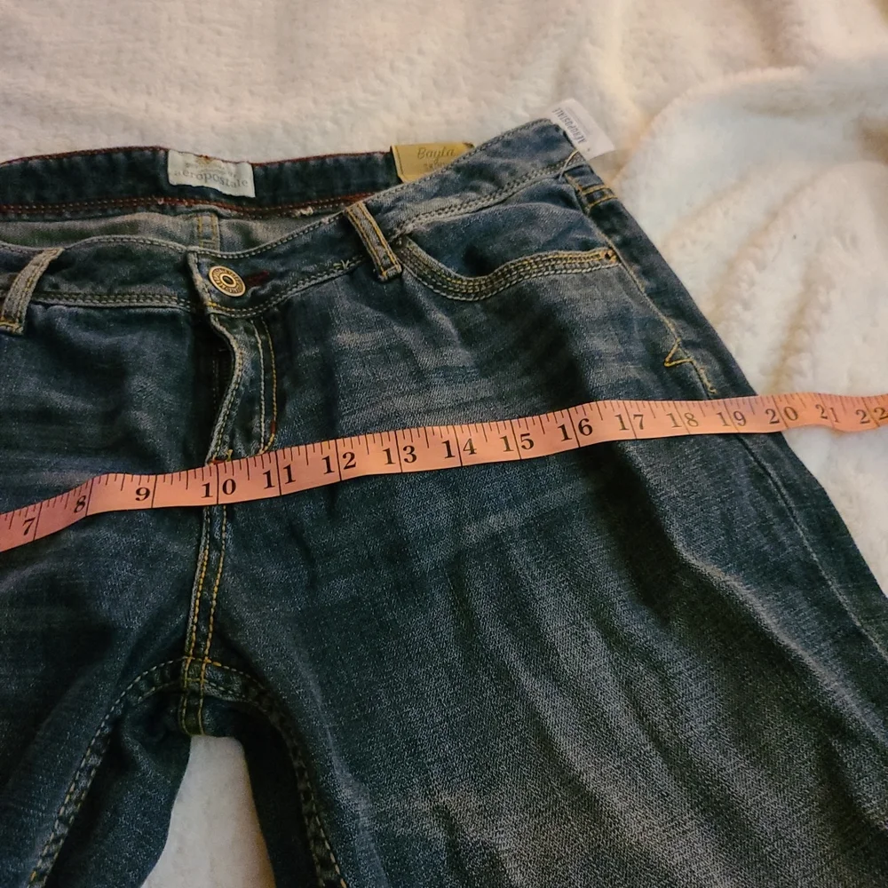 Aeropostale S 13 / 14 Dark Blue Distressed 💙 Denim Bayla Skinny 👖 - Picture 6 of 13